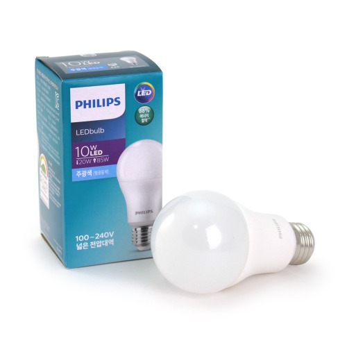 필립스 에센셜 LED전구 10W 주광색(하얀빛-6500K) 에너지효율 1등급